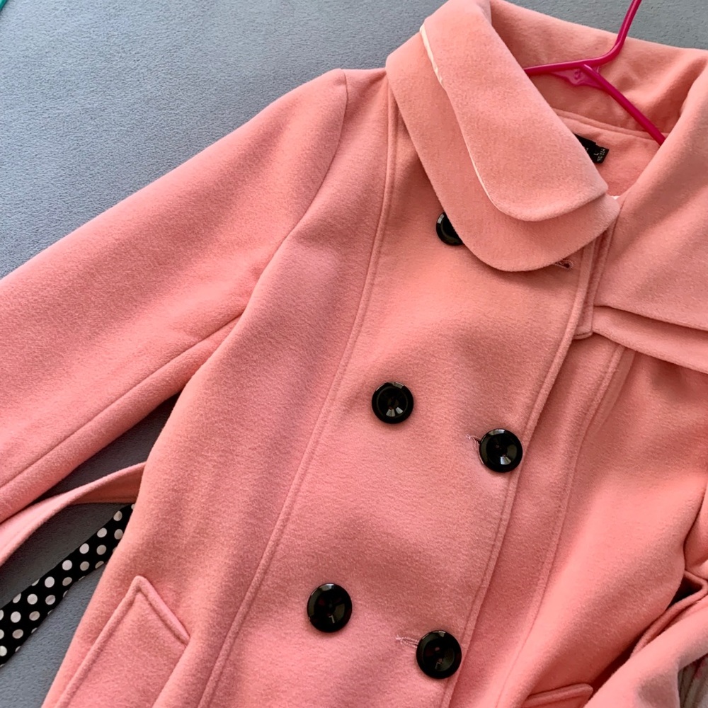 Vintage Dolly Pink Double Breasted Coat